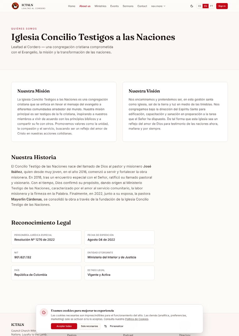 Sección Nosotros — Contenido institucional en EDIFICA 360