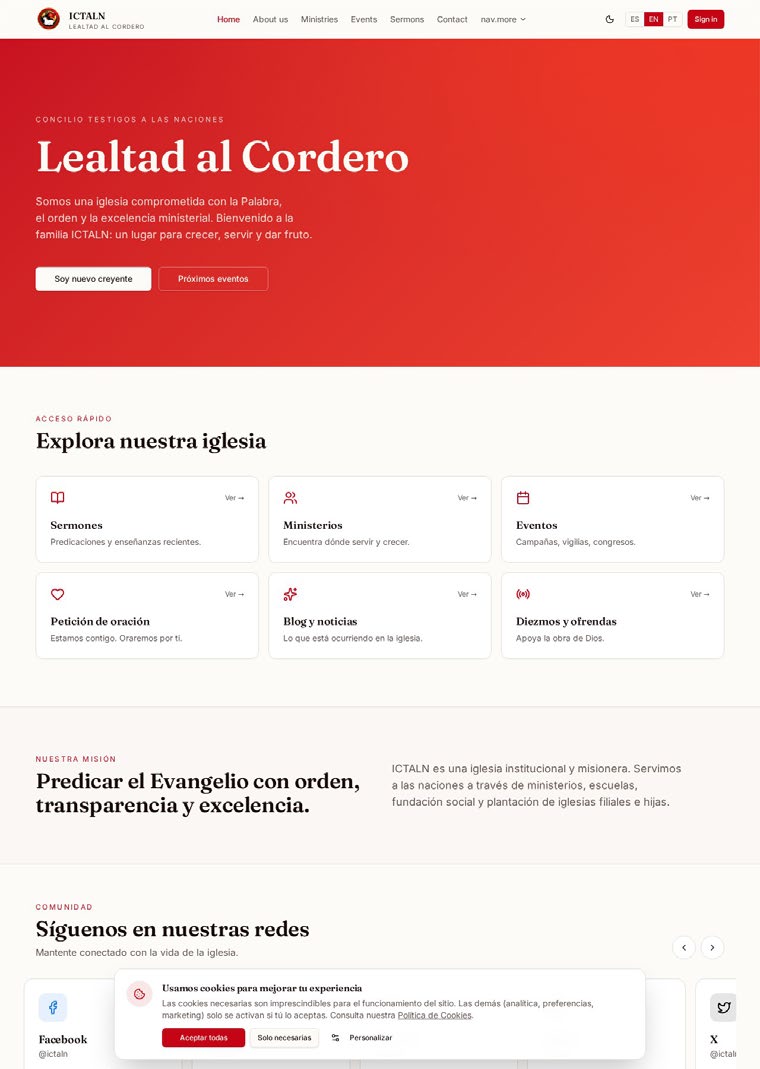 Portada institucional — Portal público en EDIFICA 360